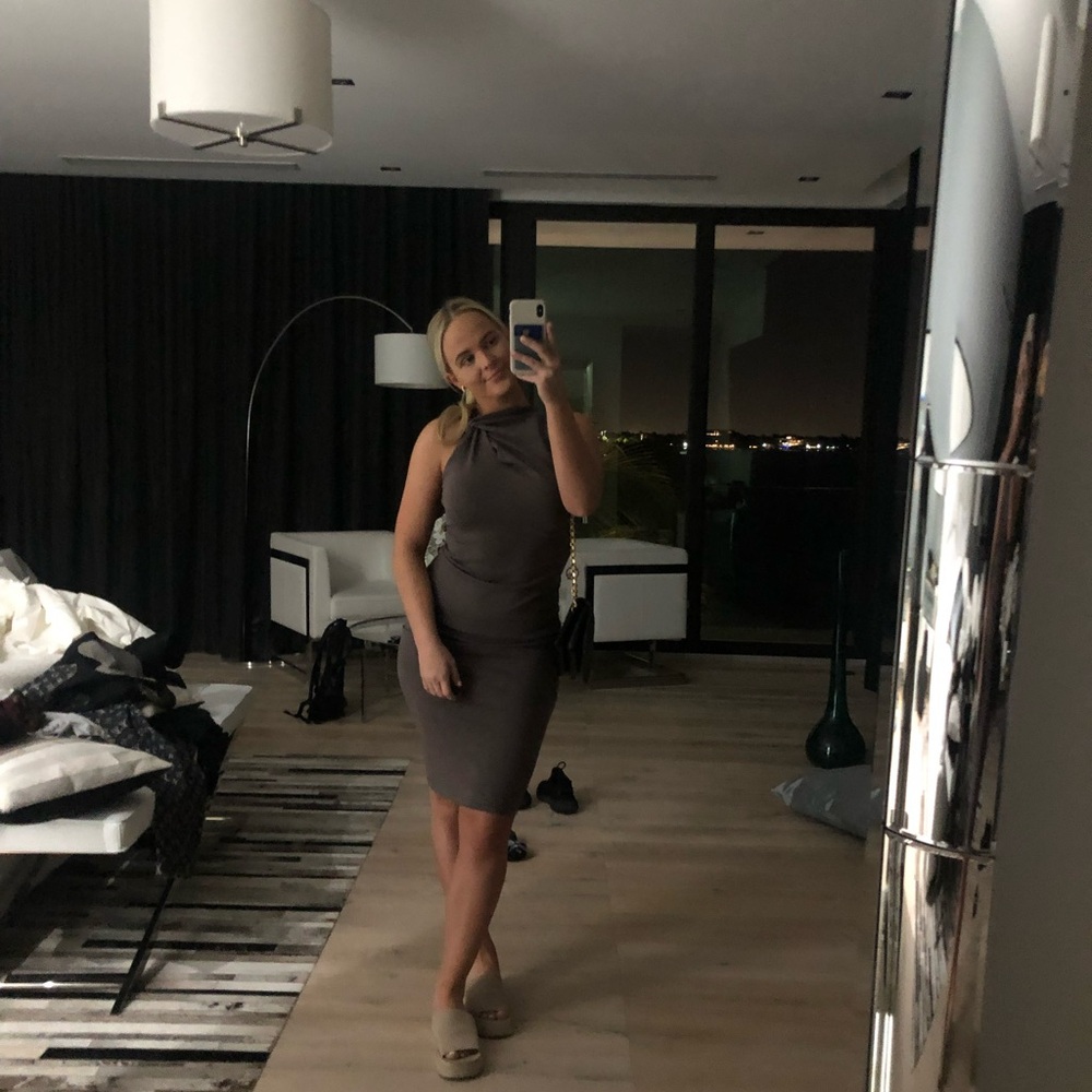 Zara Charcoal Midi Dress